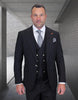 Statement Men's 3-Piece Fashion Suit – 100% Wool with Striking Bold Colors 3 AMIRI-ASH-34S  - from alligatorwarehouse.com