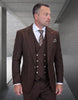 Statement Men's 3-Piece Fashion Suit – 100% Wool with Vibrant Bold Colors 2 AMIRI-BRICK-34S  - from alligatorwarehouse.com