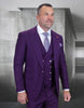 Statement Men's 3-Piece Fashion Suit – 100% Wool with Eye-Catching Bold Colors 3 AMIRI-NAVY-34S  - from alligatorwarehouse.com