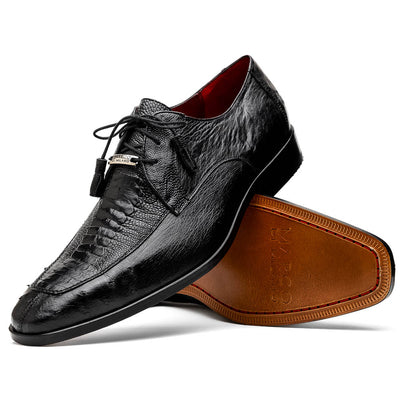 Marco Di Milano Andretti Black Ostrich Leg Shoes 2 ANDRETTI_OSTRICH-OSTRICH LEG_BLACK_8.5  - from alligatorwarehouse.com