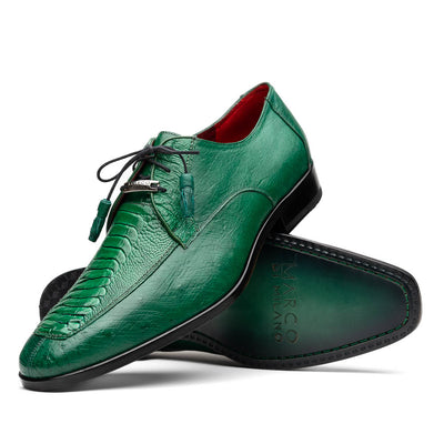 Marco Di Milano Andretti Green Lemon Ostrich Leg Dress Shoes 2 ANDRETTI_OSTRICH_GREEN LEMON_8  - from alligatorwarehouse.com