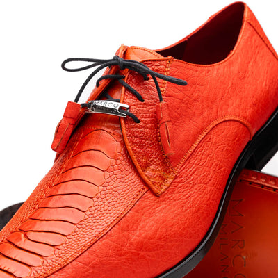Marco Di Milano Andretti Orange Ostrich Leg Shoes 3 ANDRETTI_OSTRICH LEG_ORANGE_8  - from alligatorwarehouse.com