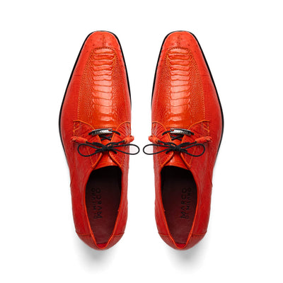Marco Di Milano Andretti Orange Ostrich Leg Shoes 4 ANDRETTI_OSTRICH LEG_ORANGE_8  - from alligatorwarehouse.com