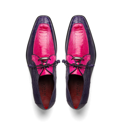 Marco Di Milano Andretti Pink / Purple Ostrich Leg Shoes 4 ANDRETTI_OSTRICH-OSTRICH LEG_PINK/PURPLE_8  - from alligatorwarehouse.com