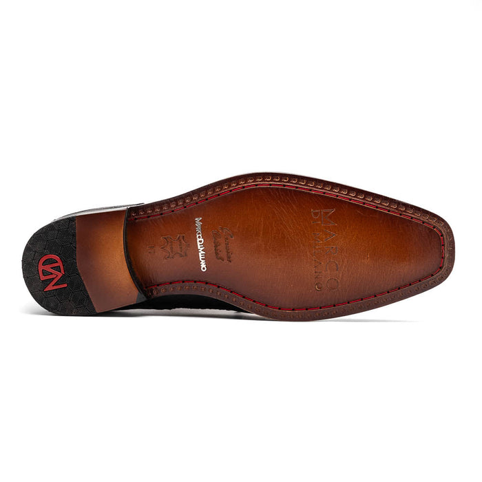 Marco_Di_Milano Andretti: Luxury White & Black Leather Loafers