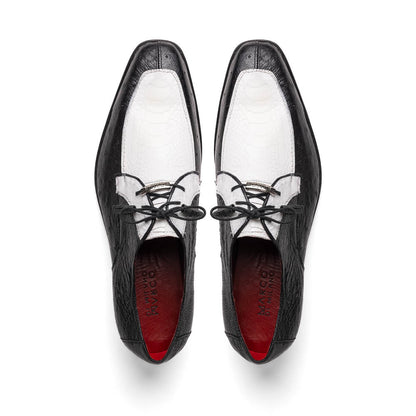 Marco_Di_Milano Andretti: Luxury White & Black Leather Loafers