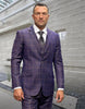 Statement Men's 3-Piece Modern Fit Suit – 100% Wool with Stylish Fashion Pattern 2 ANGEL-3-CHARCOAL-34S  - from alligatorwarehouse.com