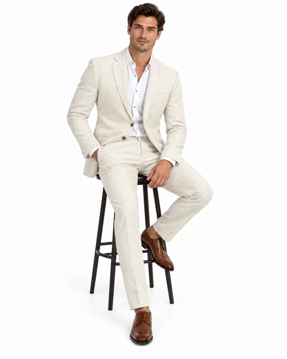 Anyone But You 2023 Glen Powell Natural Color Suit
