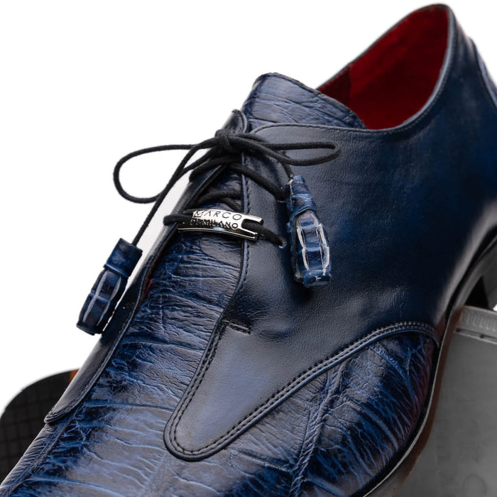 Marco_Di_Milano Anzio: Blue Jeans Leather Dress Shoe
