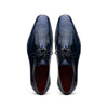 Marco Di Milano Anzio Blue Jeans Alligator & Calfskin Derby 5 ANZIO_ALLIGATOR_BLUE JEANS_8  - from alligatorwarehouse.com