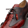 Marco Di Milano Anzio Cognac Alligator & Calfskin Derby 3 ANZIO_ALLIGATOR_COGNAC_8  - from alligatorwarehouse.com
