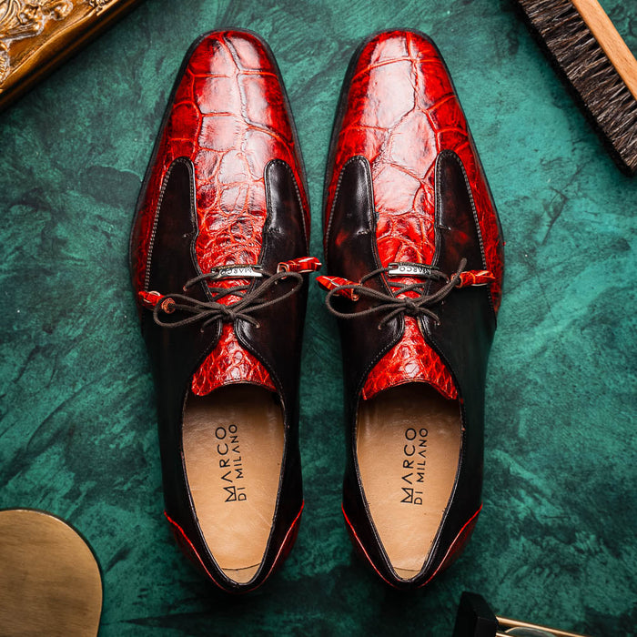Marco Di Milano Anzio: Rustic Cognac Leather Shoe