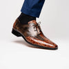 Marco Di Milano Anzio Orix Brown Alligator & Calfskin Derby 5 ANZIO_ALLIGATOR_ORIX_8  - from alligatorwarehouse.com