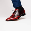 Marco Di Milano Anzio Black Cherry Alligator & Calfskin Derby 4 ANZIO_ALLIGATOR_BLACK CHERRY_8  - from alligatorwarehouse.com
