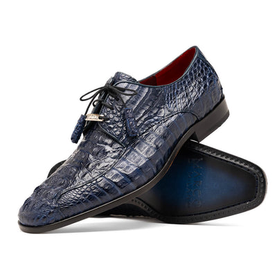 Marco Di Milano Apricena Caiman Crocodile Derby in Midnight 3 APRICENA_CAIMAN FUSCUS_MIDNIGHT_8  - from alligatorwarehouse.com
