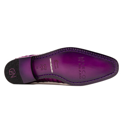 Marco Di Milano Apricena Caiman Crocodile Derby in Purple 6 APRICENA_CAIMAN FUSCUS_PURPLE_8  - from alligatorwarehouse.com