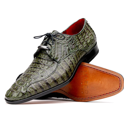 Marco Di Milano Apricena Caiman Crocodile Derby in Woodgreen 2 APRICENA_CAIMAN FUSCUS_WOODGREEN_8.5  - from alligatorwarehouse.com