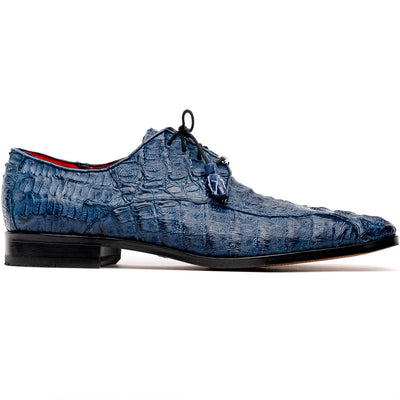 Marco Di Milano Apricena Caiman Crocodile Derby in Navy 1 APRICENA_CAIMAN FUSCUS_NAVY_8  - from alligatorwarehouse.com