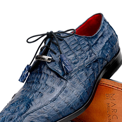 Marco Di Milano Apricena Caiman Crocodile Derby in Navy 3 APRICENA_CAIMAN FUSCUS_NAVY_8  - from alligatorwarehouse.com