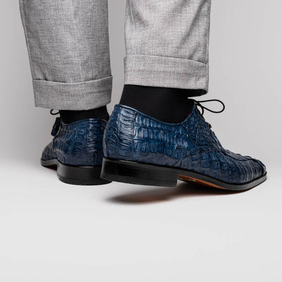 Marco Di Milano Apricena Caiman Crocodile Derby in Navy 6 APRICENA_CAIMAN FUSCUS_NAVY_8  - from alligatorwarehouse.com