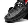 Marco Di Milano Adro Black Caiman Crocodile/Lizard Bit Loafers 3 ADRO_CAIMAN-LIZARD RING_BLACK_8  - from alligatorwarehouse.com