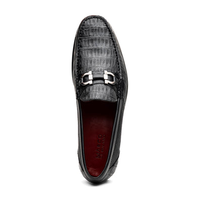 Marco Di Milano Adro Black Caiman Crocodile/Lizard Bit Loafers 4 ADRO_CAIMAN-LIZARD RING_BLACK_8  - from alligatorwarehouse.com