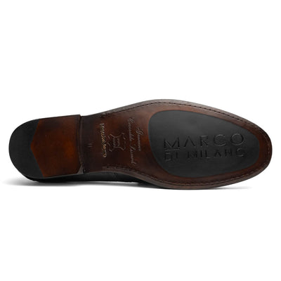 Marco Di Milano Adro Black Caiman Crocodile/Lizard Bit Loafers 5 ADRO_CAIMAN-LIZARD RING_BLACK_8  - from alligatorwarehouse.com