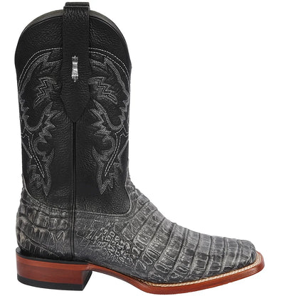 Botas Cuadrada de Cocodrilo Caiman Panza Sahara
