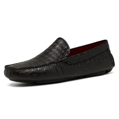 Marco Di Milano Remo Black Caiman Crocodile Driving Shoes 7 REMO_CAIMAN FUSCUS_BLACK_8  - from alligatorwarehouse.com