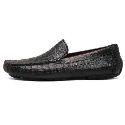 Marco Di Milano Remo Black Caiman Crocodile Driving Shoes 8 REMO_CAIMAN FUSCUS_BLACK_8  - from alligatorwarehouse.com