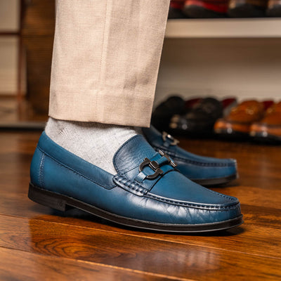 Marco Di Milano Atrani Navy Calf Bit Loafer 5 ATRANI_CALF_NAVY_10  - from alligatorwarehouse.com