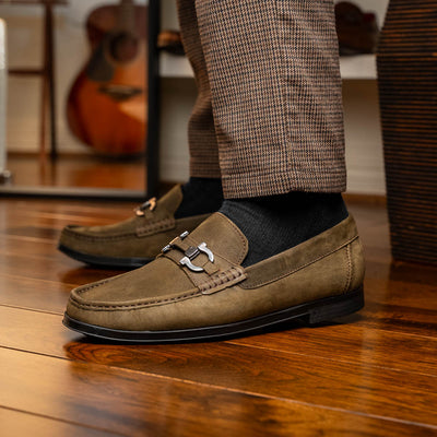 Marco Di Milano Atrani Crazy Olive Calf Bit Loafer 5 ATRANI_CALF_CRAZY OLIVE_10  - from alligatorwarehouse.com