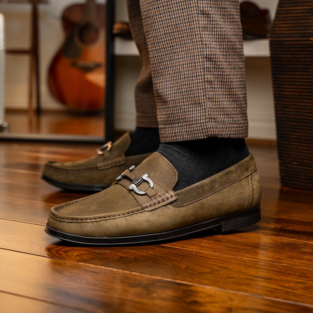 Atrani Olive Calf Loafer