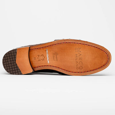 Marco Di Milano Aubiere Brown Ostrich Quill Tassel Loafers 7 AUBIERE_OSTRICH_BROWN_8  - from alligatorwarehouse.com