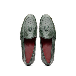 Marco Di Milano Aubiere Forest Green Leather Loafers