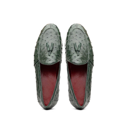 Aubiere Green Ostrich Loafer 