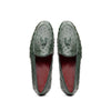 Marco Di Milano Aubiere Green Ostrich Quill Tassel Loafers 2 AUBIERE_OSTRICH_GREEN_8  - from alligatorwarehouse.com