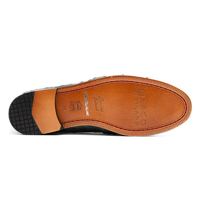 Marco Di Milano Aubiere Green Ostrich Quill Tassel Loafers 6 AUBIERE_OSTRICH_GREEN_8  - from alligatorwarehouse.com