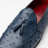 Marco Di Milano Aubiere Navy Ostrich Quill Tassel Loafers 3 AUBIERE_OSTRICH_NAVY_8  - from alligatorwarehouse.com