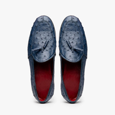 Aubiere Navy Ostrich Loafer 