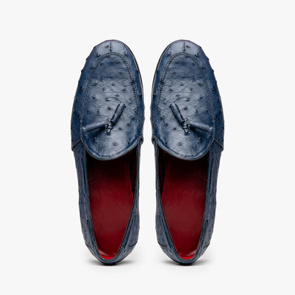 Aubiere Navy Ostrich Loafer 