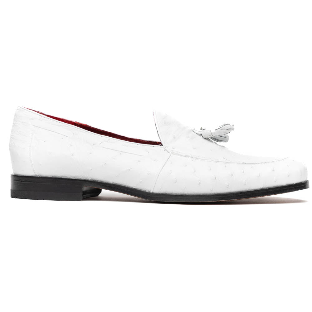 Aubiere White Ostrich Loafer 