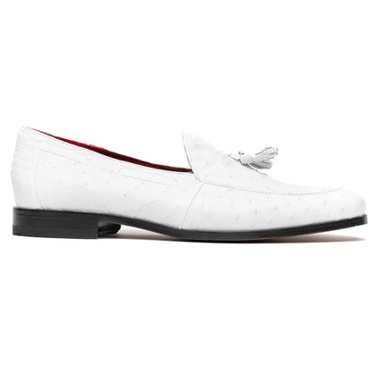 Aubiere White Ostrich Loafer 