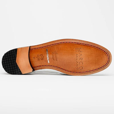 Marco Di Milano Aubiere White Ostrich Quill Tassel Loafers 5 AUBIERE_OSTRICH_WHITE_8  - from alligatorwarehouse.com