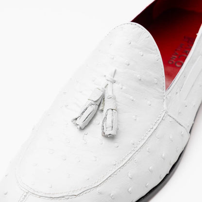 Aubiere White Ostrich Loafer 