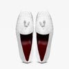 Marco Di Milano Aubiere White Ostrich Quill Tassel Loafers 4 AUBIERE_OSTRICH_WHITE_8  - from alligatorwarehouse.com