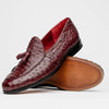 Marco Di Milano Aubiere Wine Ostrich Quill Tassel Loafers 2 AUBIERE_OSTRICH_WINE_8  - from alligatorwarehouse.com