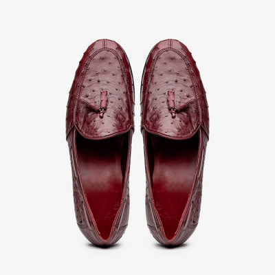 Aubiere Wine Ostrich Loafer 