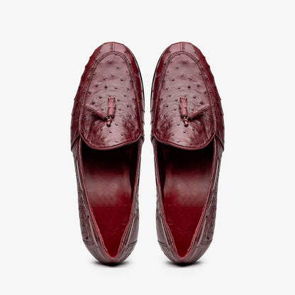 Aubiere Wine Ostrich Loafer 