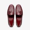 Marco Di Milano Aubiere Wine Ostrich Quill Tassel Loafers 4 AUBIERE_OSTRICH_WINE_8  - from alligatorwarehouse.com